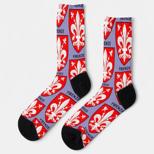Florentiner Lilien-Wappen Feine Kunst Socken (Linkes Detail)
