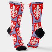 Florentiner Lilien-Wappen Feine Kunst Socken (Gewinkelt)
