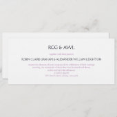 Florentiner : Violett: Einladung zur Hochzeit (Vorne/Hinten)