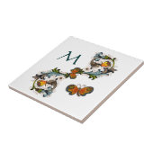Florentinische Blumenmonogramm-Keramik-Fliese Fliese (Seite)