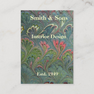 Florentinische marmornde abstrakte Geschäfts-Kart Visitenkarte