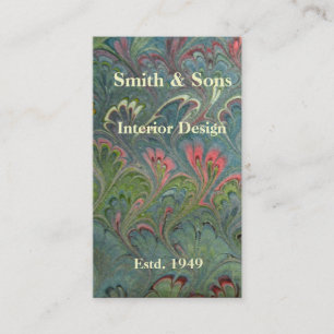 Florentinische marmornde abstrakte Geschäfts-Kart Visitenkarte