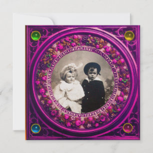FLORENTINISCHE RENAISSANCE FRÜCHTE SCHWARZ ROSA DA EINLADUNG