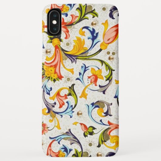 FLORENTINISCHE RENAISSANCE WIRBEL, BLUME Case-Mate iPhone HÜLLE (Rückseite)