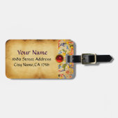 FLORENTINISCHE RENAISSANCE WIRBEL, BLUME GEPÄCKANHÄNGER (Vorderseite horizontal)