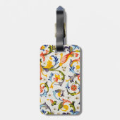 FLORENTINISCHE RENAISSANCE WIRBEL, BLUME GEPÄCKANHÄNGER (Rückseite vertikal)