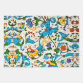 FLORENTINISCHE RENAISSANCE WIRBEL, BLUME GESCHENKPAPIER SET (Vorderseite)