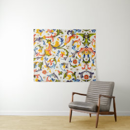 FLORENTINISCHE RENAISSANCE WIRBEL, BLUME WANDTEPPICH