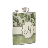 Florentinischer Aquarell-Efeu mit Monogramm Flachmann (Rechts)