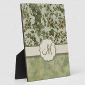 Florentinischer Aquarell-Efeu mit Monogramm Fotoplatte (Seite)