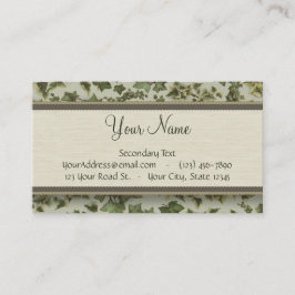 Florentinischer Aquarell-Efeu mit Monogramm Visitenkarte
