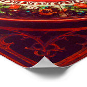 FLORENTINISCHER RENAISSANCE-ENGEL MIT ROTER BLUMEN POSTER (Ecke)