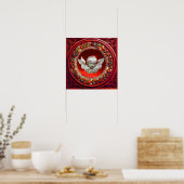 FLORENTINISCHER RENAISSANCE-ENGEL MIT ROTER BLUMEN POSTER (Küche)