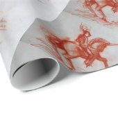FLORENTINISCHER RITTER ZU PFERD GESCHENKPAPIER (Rolleneckpunkt)