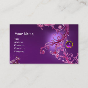 FLORENTINISCHES BAROCK-MONOGRAMM-JUWEL lila Amethy Visitenkarte