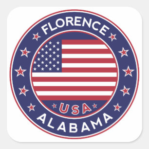 Florenz, Alabama, USA Quadratischer Aufkleber