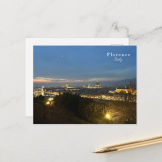 Florenz bei Nacht - Italien Postkarte