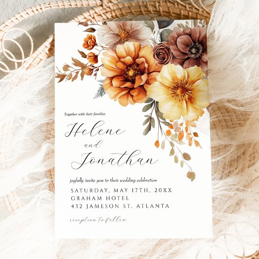 Florenz Burnt Orange Terracotta auf dem Monte Tama Einladung