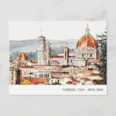 Florenz Cathedral Italien Wasserfarben Italien Postkarte (Vorderseite)