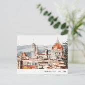 Florenz Cathedral Italien Wasserfarben Italien Postkarte (Stehend Vorderseite)