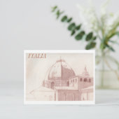 Florenz Dächer Vintage Reise Postkarte (Stehend Vorderseite)