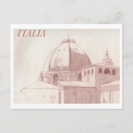 Florenz Dächer Vintage Reise Postkarte (Vorderseite)