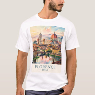 Florenz Dom Kathedrale Aquarell Italien Reise T-Shirt