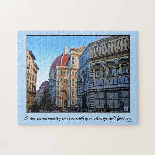 Florenz Dom Kathedrale mit Liebe Zitat Puzzle (Horizontal)