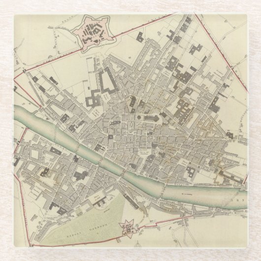 Florenz Firenze Glasuntersetzer (Vorderseite)