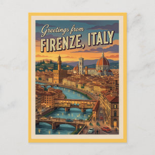 Florenz Firenze Italien Grüße  Postkarte