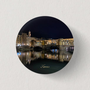 Florenz Flussufer bei Nacht, Reise Button