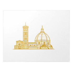 Florenz Gold Line Art Minimal Luxus Notizen Notizblock