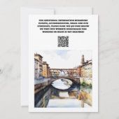 Florenz Hochzeitsziel Paare Foto Italien Save The Date (Rückseite)