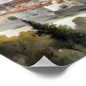 Florenz Italien Aquarellkunst Print Poster (Ecke)