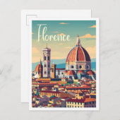 Florenz Italien Art Vintage Postkarte (Vorne/Hinten)