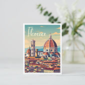 Florenz Italien Art Vintage Postkarte (Stehend Vorderseite)
