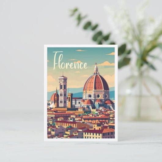Florenz Italien Art Vintage Postkarte (Stehend Vorderseite)