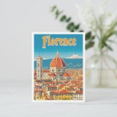 Florenz Italien Art Vintage Postkarte (Stehend Vorderseite)