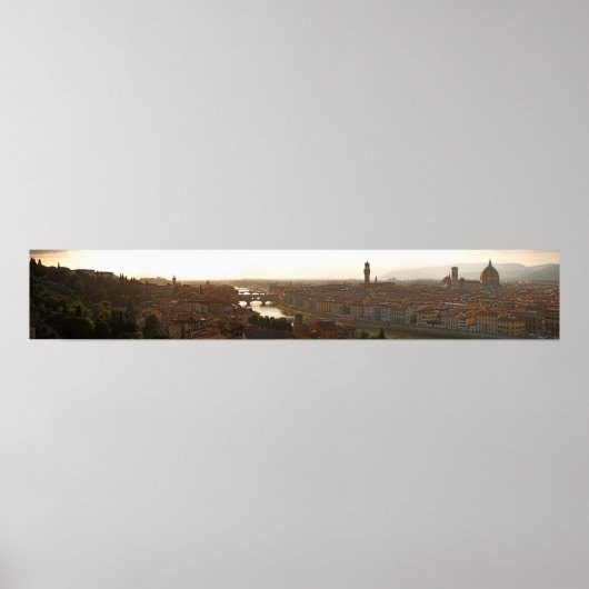 Florenz Italien bei Sonnenuntergang Poster (Vorne)