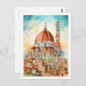 Florenz Italien Berühmter Reiseort Postkarte (Vorne/Hinten)