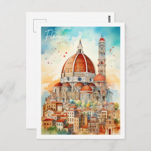 Florenz Italien Berühmter Reiseort Postkarte (Vorne/Hinten)