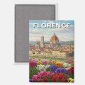 Florenz Italien Blume Reisen Magnet (Vorderseite/Rückseite)