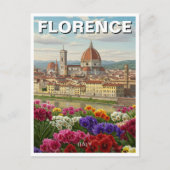 Florenz Italien Blume Reisen Postkarte (Vorderseite)