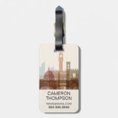 Florenz, Italien| City Skyline Gepäckanhänger (Rückseite vertikal)