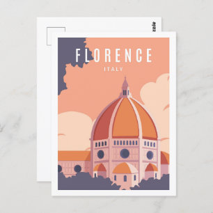 Florenz Italien Der berühmte Reiseort Illustration Postkarte