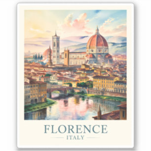 Florenz Italien Dom Kathedrale Aquarell Reise Aufkleber