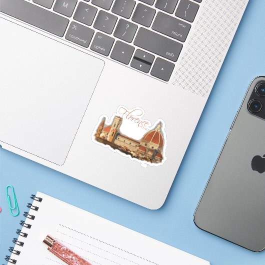 Florenz, Italien: Duomo Aufkleber (Laptop mit iPhone)