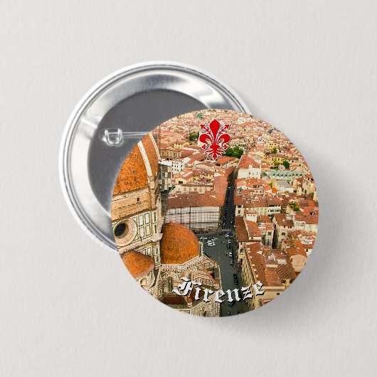 Florenz, Italien (Duomo) Button (Vorne & Hinten)