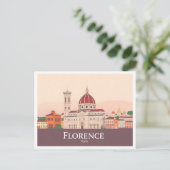 Florenz Italien Duomo di Firenze Pastel Travel Postkarte (Stehend Vorderseite)