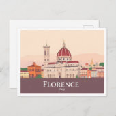 Florenz Italien Duomo di Firenze Pastel Travel Postkarte (Vorne/Hinten)